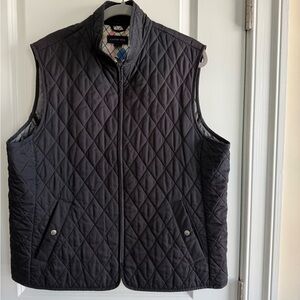 Lands' End Womens Black  Quilted Vest XL